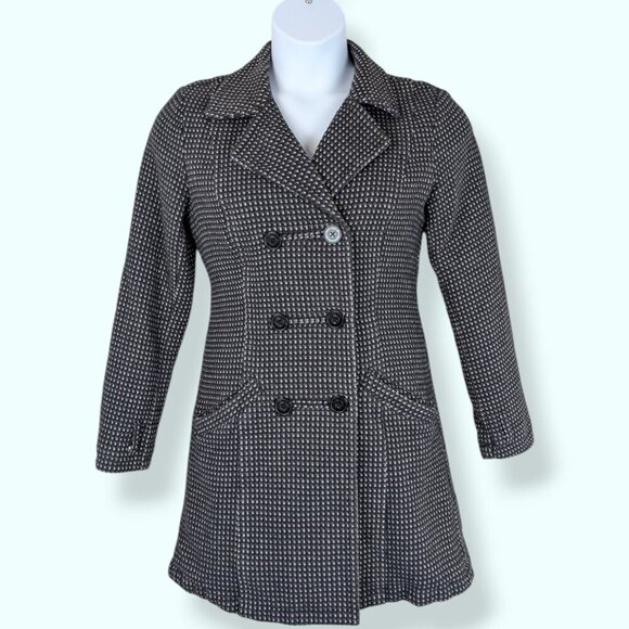 Volcom Houndstooth Lined Pea Coat - Picture 2 of 10